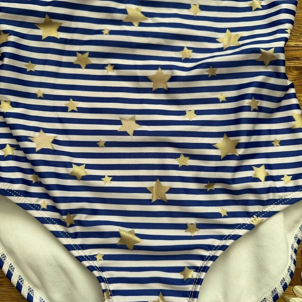 Cat‎ & Jack Stars And Stripes Swimsuit Size 10/12
